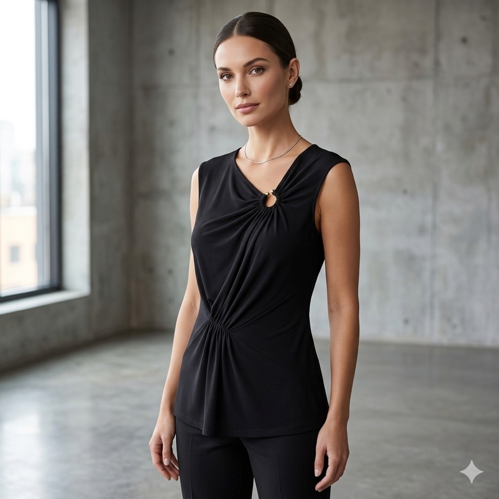 Elegant Black Sleeveless Top